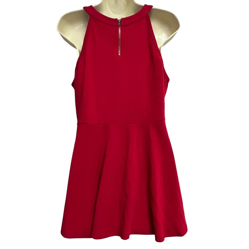 Torrid Top Womens Large 12 Ponte Stud Peplum Sleeveless Flare Cut Out Festival - Picture 10 of 10